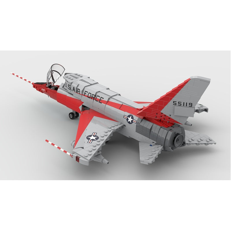 F-107 Experimental Fighter Jet 1:35 Scale MOC Building Kit - 3