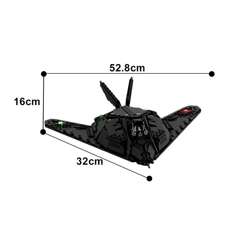 F-117 Nighthawk Stealth Aircraft MOC Building Kit - 3