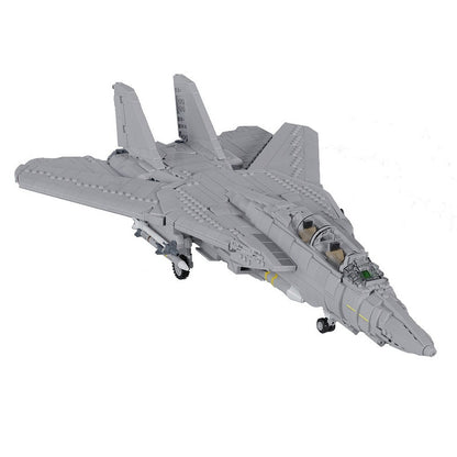 F-14 Fighter Aircraft MOC Building Kit | Large Scale Aviation Model - 1