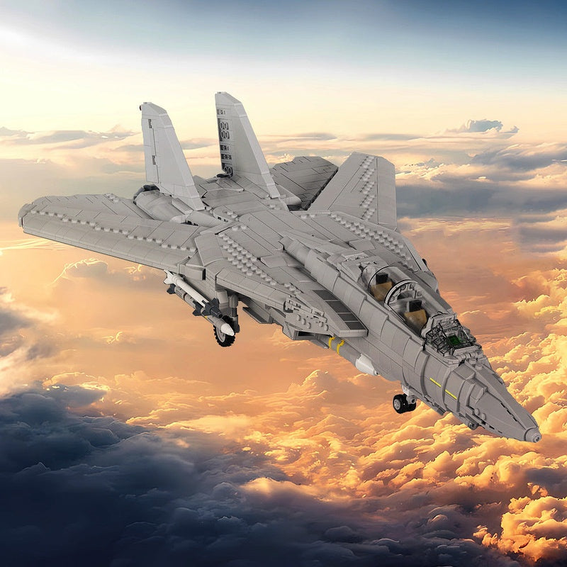 F-14 Fighter Aircraft MOC Building Kit | Large Scale Aviation Model - 2