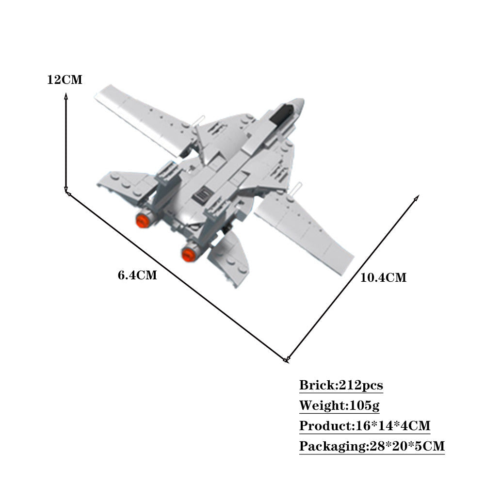 F-14 Tomcat Supersonic Fighter Building Kit | LEGO-Compatible MOC - 2
