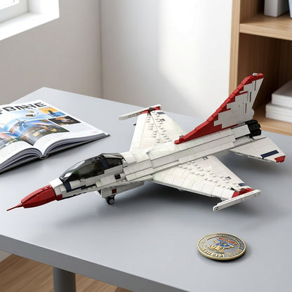 F-16 Aerobatic Fighter Jet MOC Building Kit | 1:35 Scale - 2