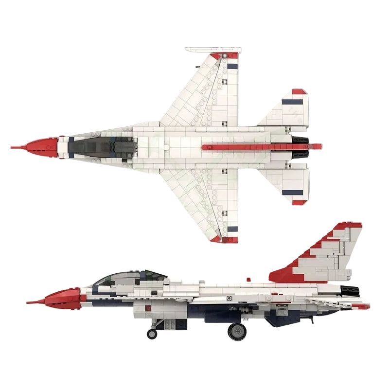 F-16 Aerobatic Fighter Jet MOC Building Kit | 1:35 Scale - 3