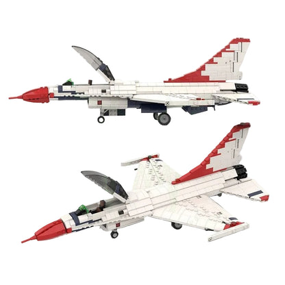 F-16 Aerobatic Fighter Jet MOC Building Kit | 1:35 Scale - 4
