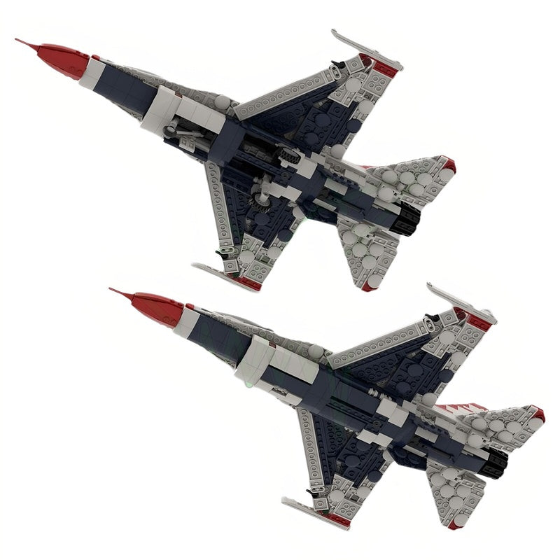 F-16 Aerobatic Fighter Jet MOC Building Kit | 1:35 Scale - 5