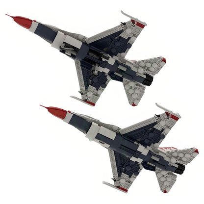 F-16 Aerobatic Fighter Jet MOC Building Kit | 1:35 Scale - 5