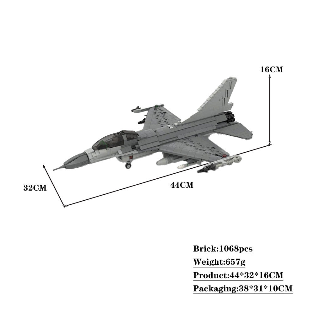 f-16 fighting falcon building set | 1:35 scale | moc-187679 - 2