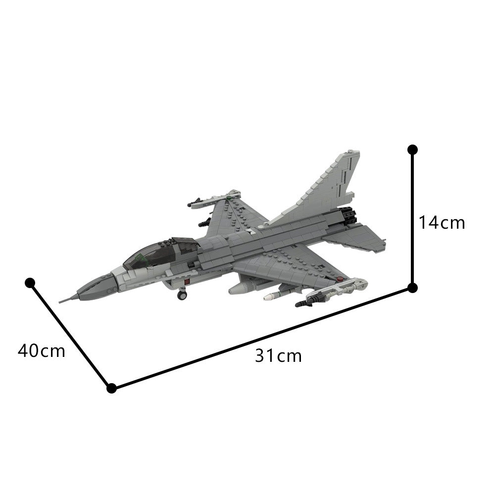 F-16C Block 50 Fighting Falcon Building Kit | LEGO-Compatible MOC - 3