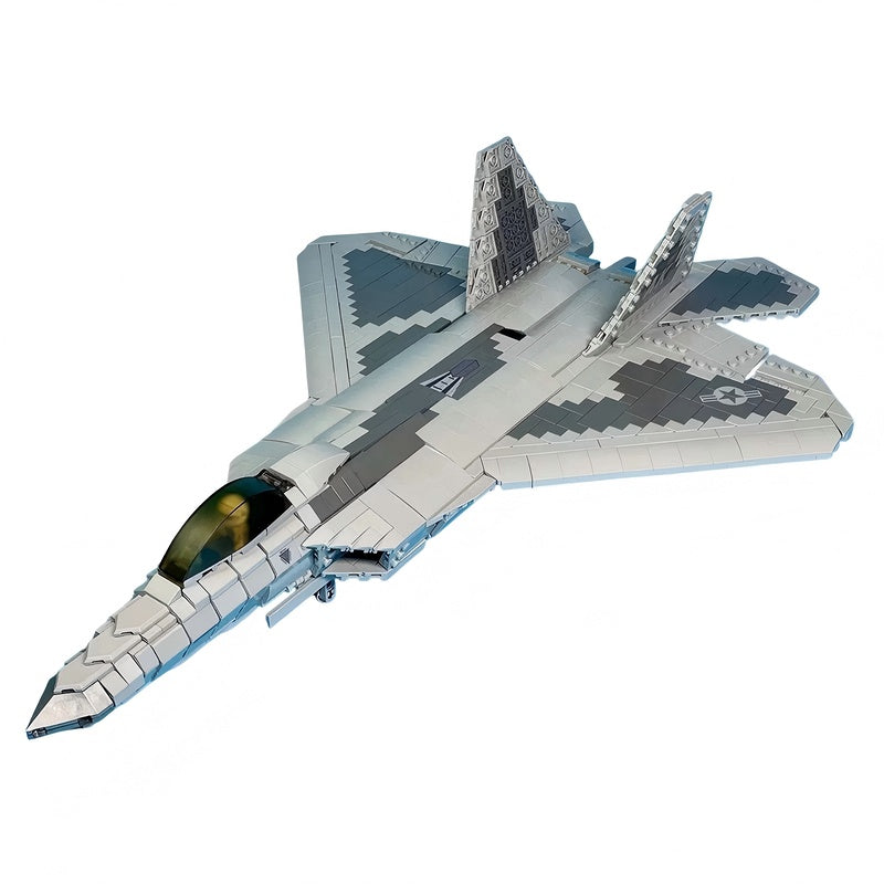 F-22 Raptor MOC Building Kit | 1:35 Scale Stealth Fighter Model - 1