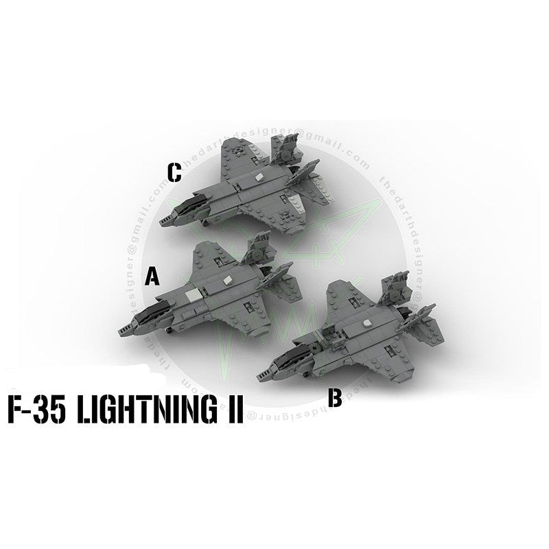F-35 Lightning II MOC Building Kit | 1:70 Stealth Fighter Aircraft Model - 2