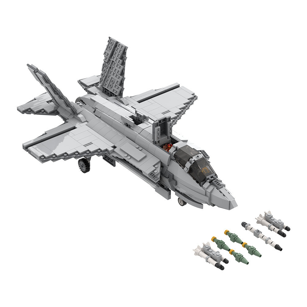 f-35b fighter building set | lego compatible - 4