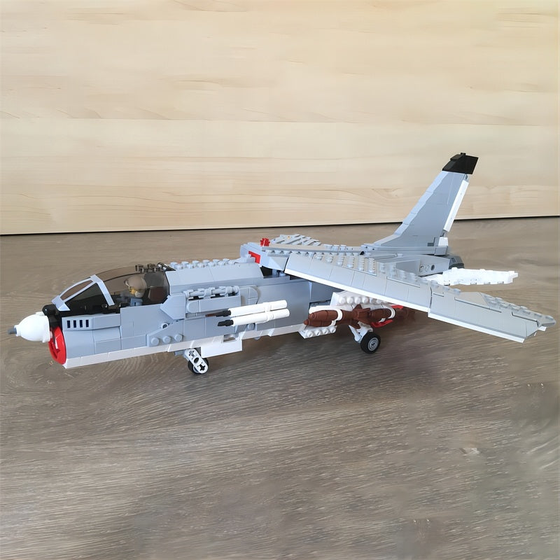 F-8 Crusader Carrier-Based Fighter Jet MOC Building Kit - 3