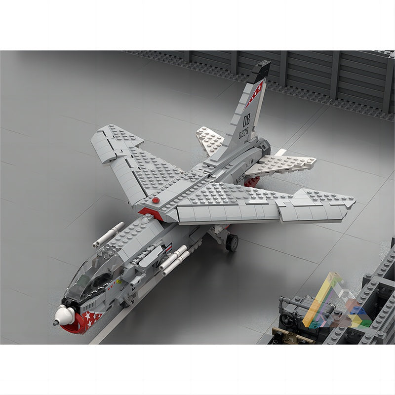 F-8 Crusader Carrier-Based Fighter Jet MOC Building Kit - 4