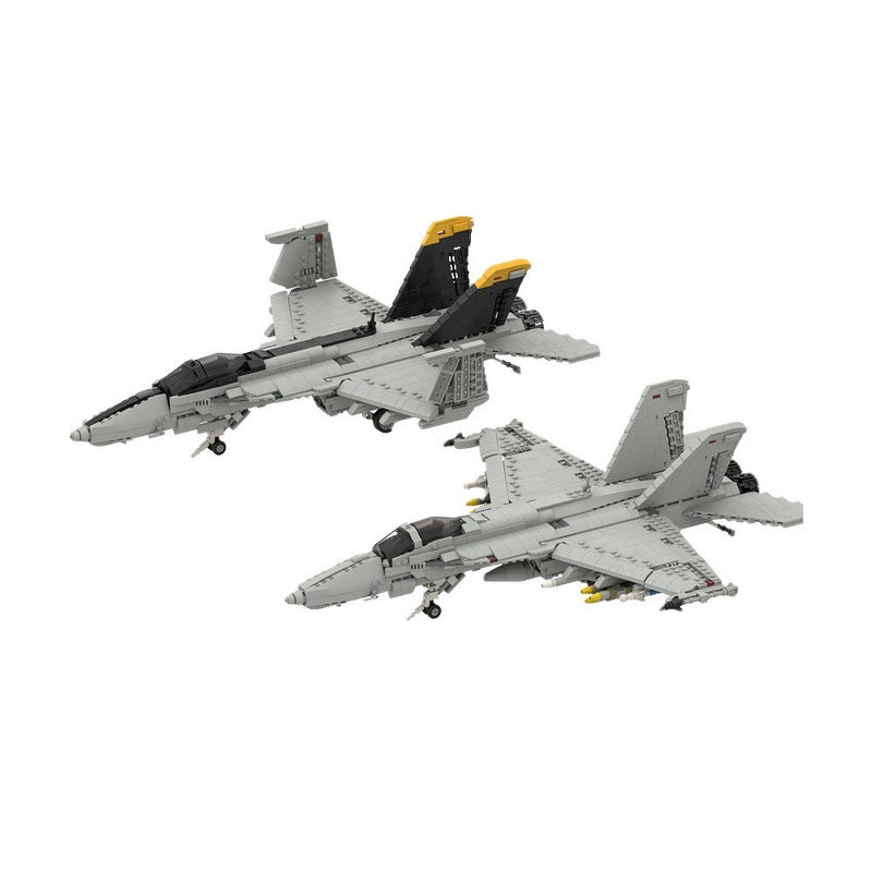 F/A-18E/F Super Hornet Style MOC Fighter Jet Building Kit - 3
