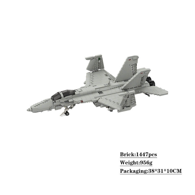 F/A-18E/F Super Hornet Style MOC Fighter Jet Building Kit - 7