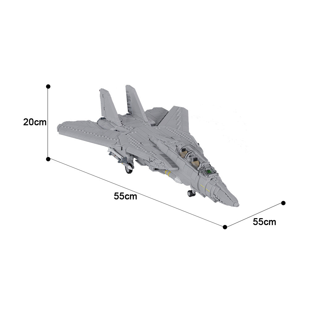 F14 Fighter Building Kit | Large Scale | LEGO-Compatible MOC - 4