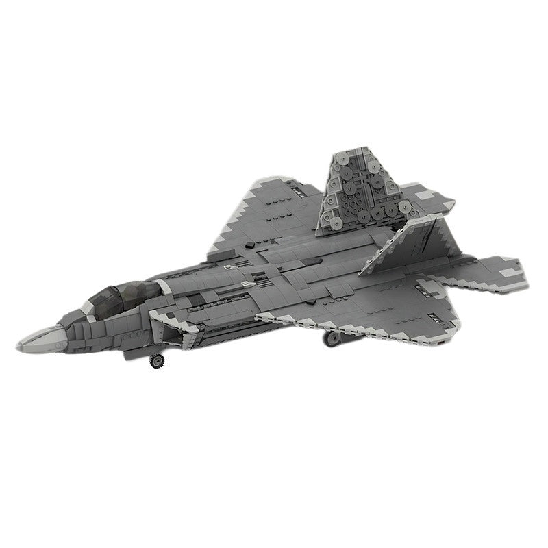 F22 Stealth Fighter Jet Building Kit | 1:35 Scale LEGO-Compatible MOC - 3