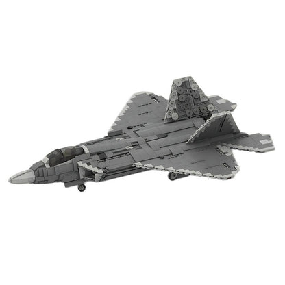 F22 Stealth Fighter Jet Building Kit | 1:35 Scale LEGO-Compatible MOC - 3