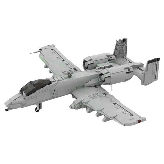 Fairchild Republic A-10 Thunderbolt II Style MOC Fighter Aircraft Building Kit - 1