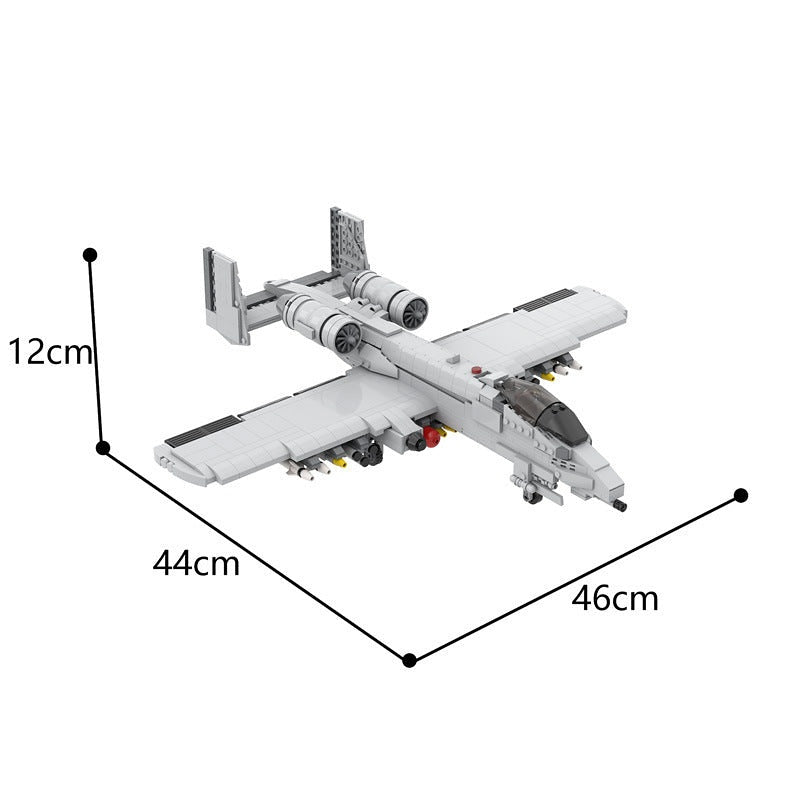 Fairchild Republic A-10 Thunderbolt II Style MOC Fighter Aircraft Building Kit - 5
