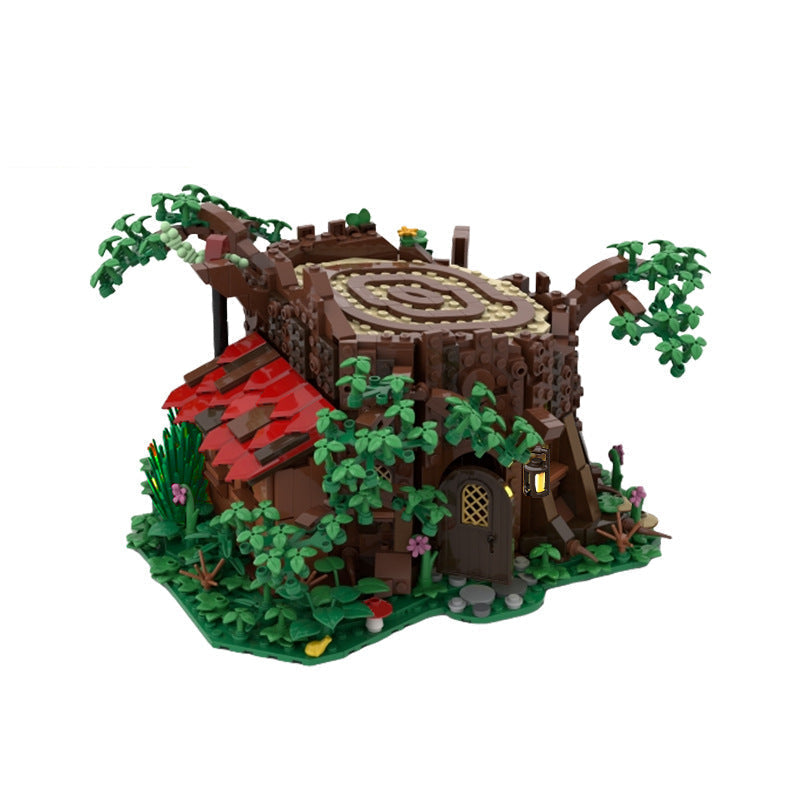 Fairy Cottage Hidden In A Tree Trunk Building Kit | LEGO-Compatible MOC - 1