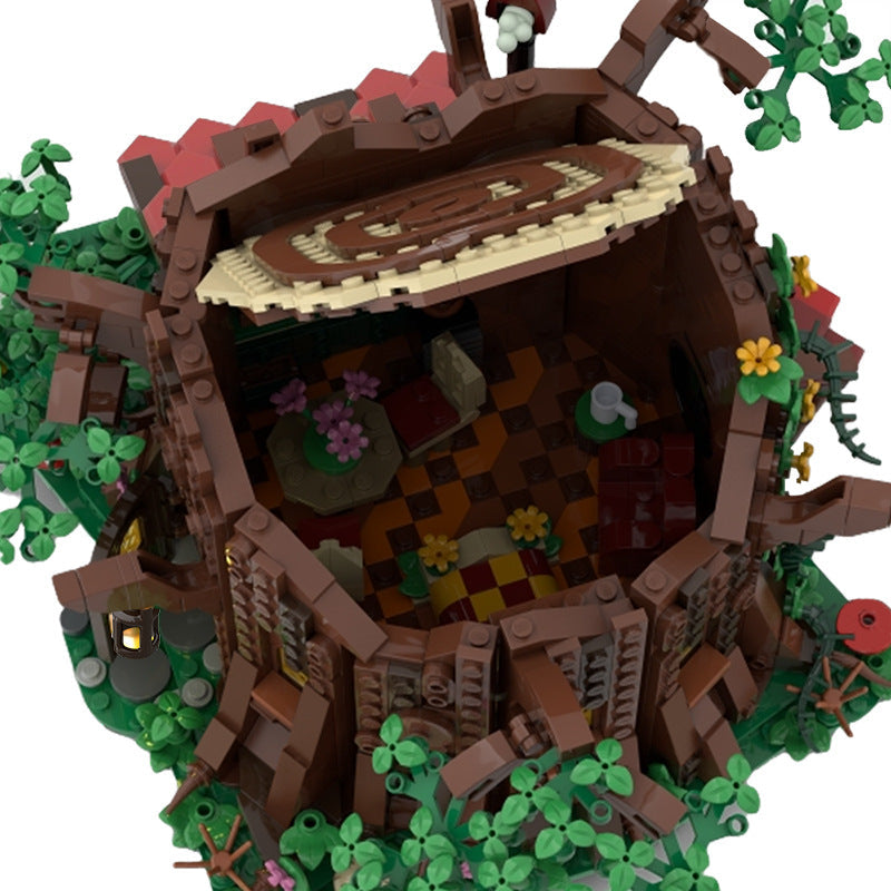 Fairy Cottage Hidden In A Tree Trunk Building Kit | LEGO-Compatible MOC - 2