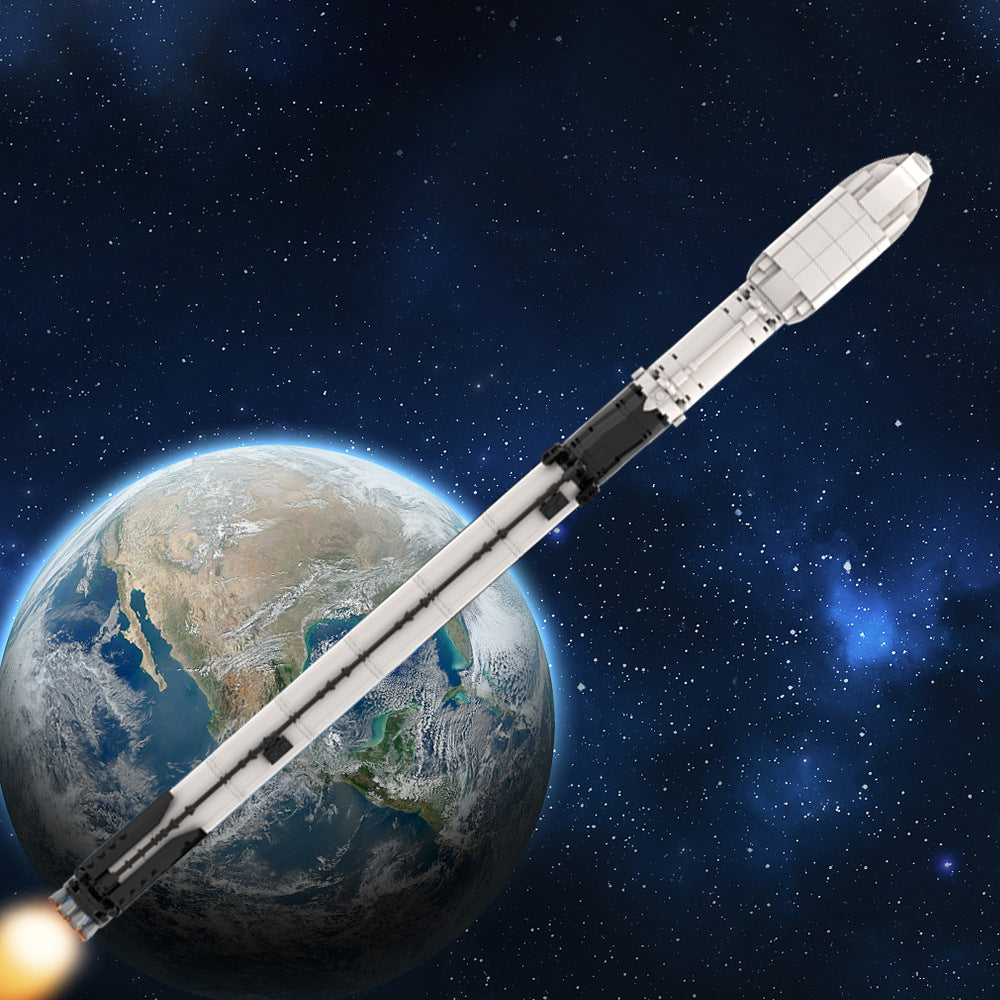 Falcon 9 Building Kit | Saturn V Scale | LEGO-Compatible MOC - 2