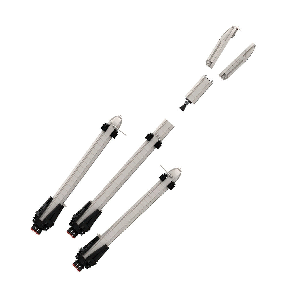 Falcon Heavy Building Kit | Saturn V Scale | LEGO-Compatible MOC - 4