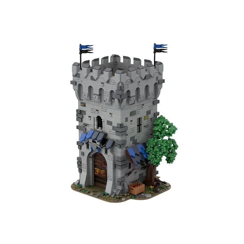Falcon Outpost Fortress MOC Building Kit | Medieval Fantasy Tower - 1