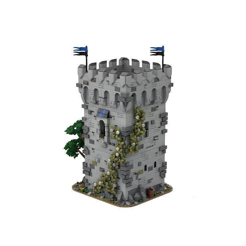Falcon Outpost Fortress MOC Building Kit | Medieval Fantasy Tower - 2