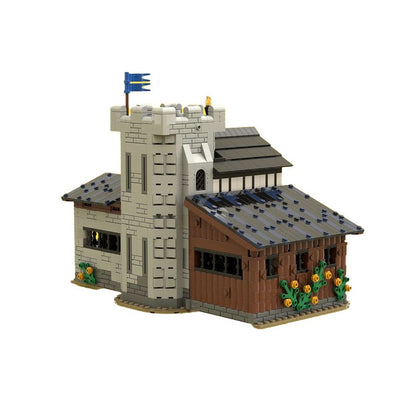 Falcon's Stable MOC Building Kit | Medieval Village Architecture Model - 3