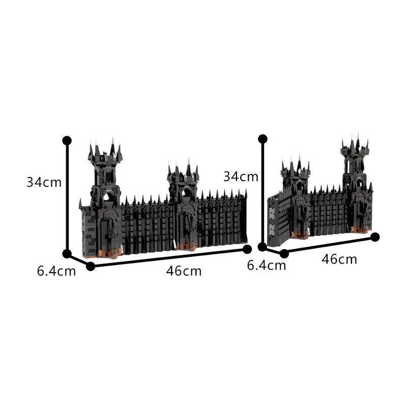 Fantasy Black Gate MOC Building Kit | Dark Castle Gate - 1