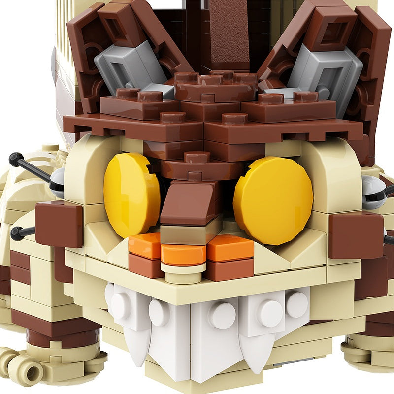 Fantasy Cat Bus Creature MOC Building Kit | Multi-Leg Display Vehicle - 3
