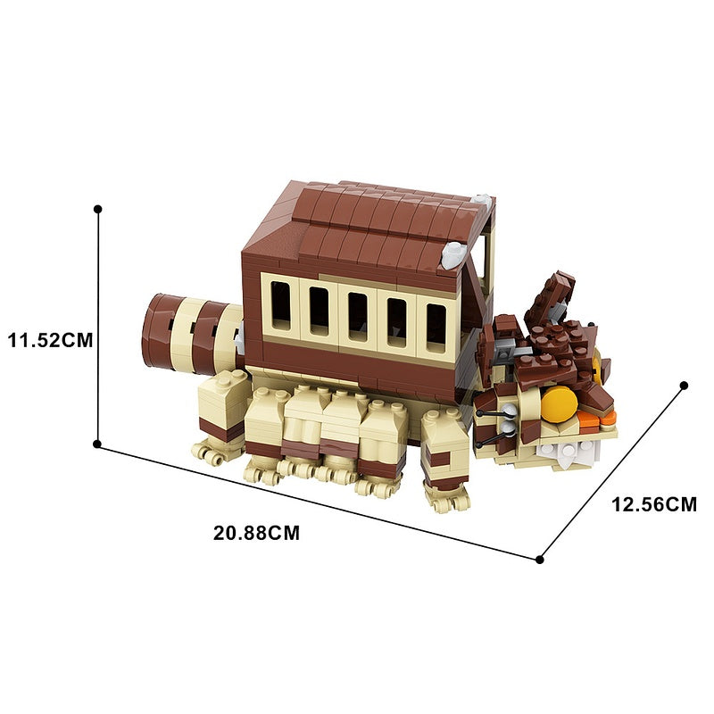 Fantasy Cat Bus Creature MOC Building Kit | Multi-Leg Display Vehicle - 4