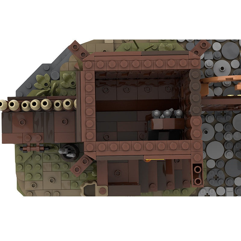 Fantasy Fortress Gate MOC Building Kit | Medieval Architecture Model - 3