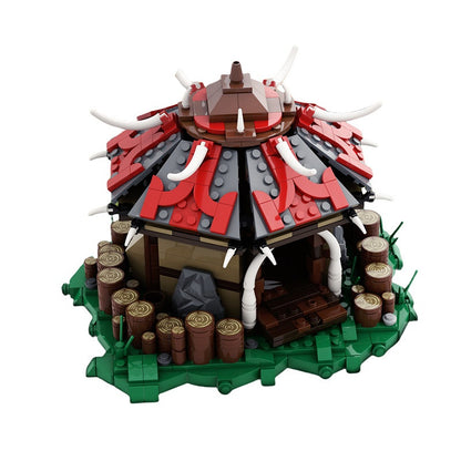 Fantasy Orc Barracks MOC Building Kit | Tribal Fortress Architecture - 3