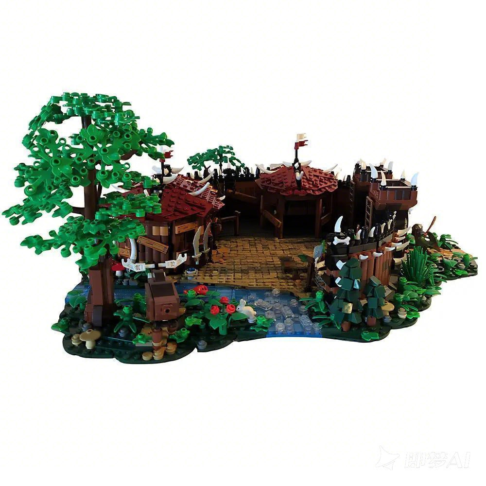 Fantasy Orc Camp Building Kit | LEGO-Compatible MOC - 1