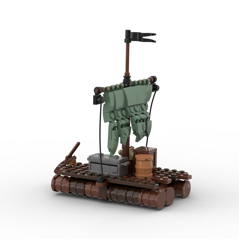 Fantasy Raft MOC Building Kit | Coastal Adventure Diorama Model - 3