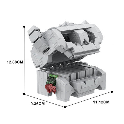 Fantasy Skull Treasure Chest MOC Building Kit | Cartridge Display - 4