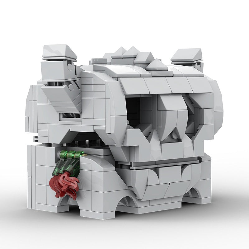 Fantasy Skull Treasure Chest MOC Building Kit | Cartridge Display - 5