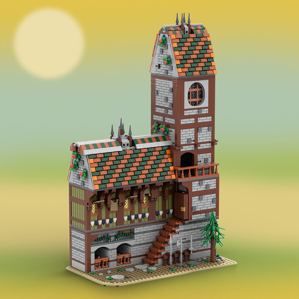 fantasy tavern building kit | lego compatible moc - 2
