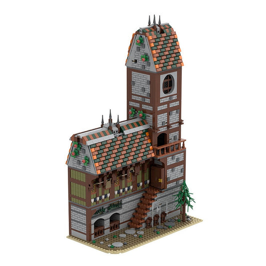 Fantasy Tavern MOC Building Kit | Medieval Inn Architecture Model - 1