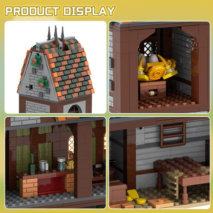 Fantasy Tavern MOC Building Kit | Medieval Inn Architecture Model - 5