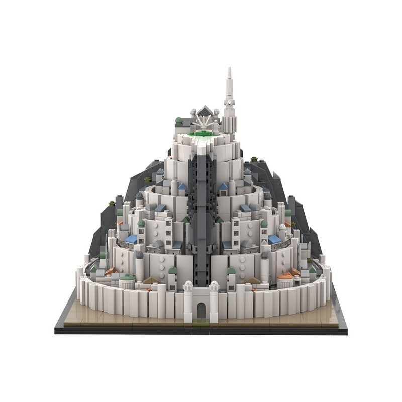 Fantasy White Citadel Mountain Fortress Building Kit | LEGO-Compatible MOC - 3