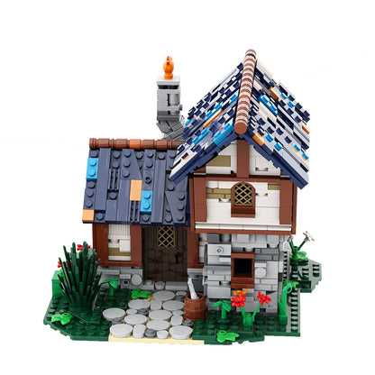 farm cottage building set | lego compatible - 5