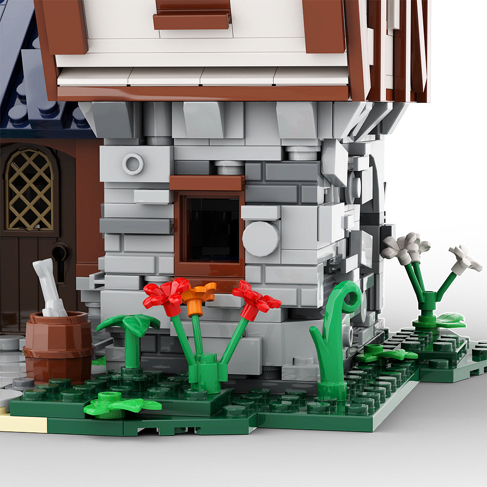 farm cottage building set | lego compatible - 6