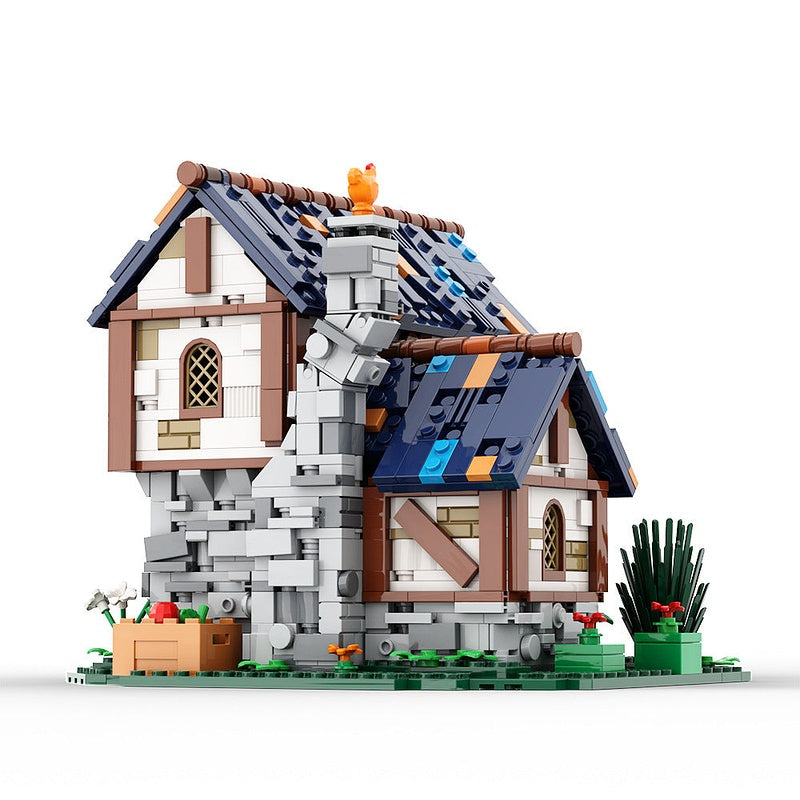 Farm Cottage MOC Building Kit | Rustic Countryside House Architecture - 1