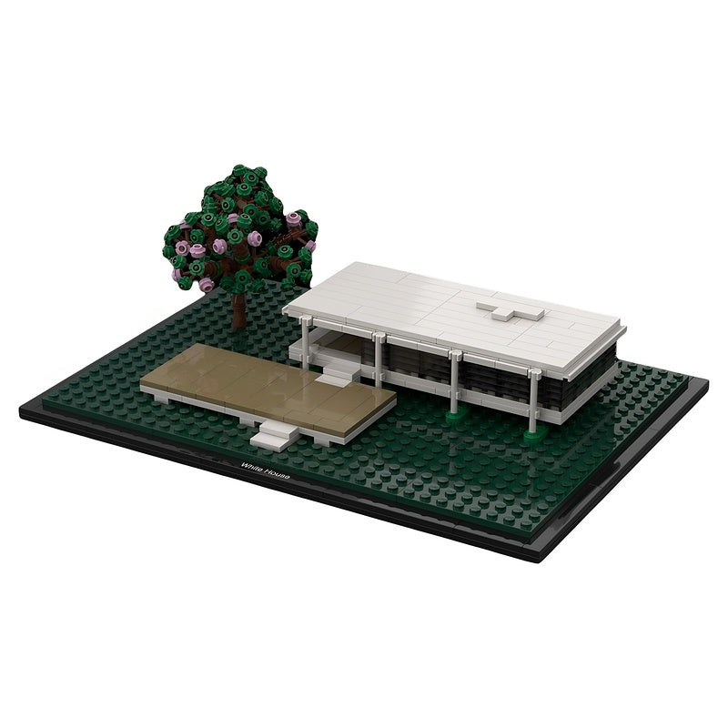 Farnsworth House Modernist Glass House MOC Building Kit - 2