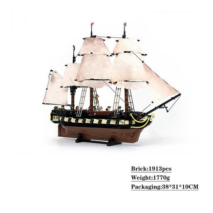 Fer Maiden MOC Privateer Frigate Pirate Ship Building Kit - 4