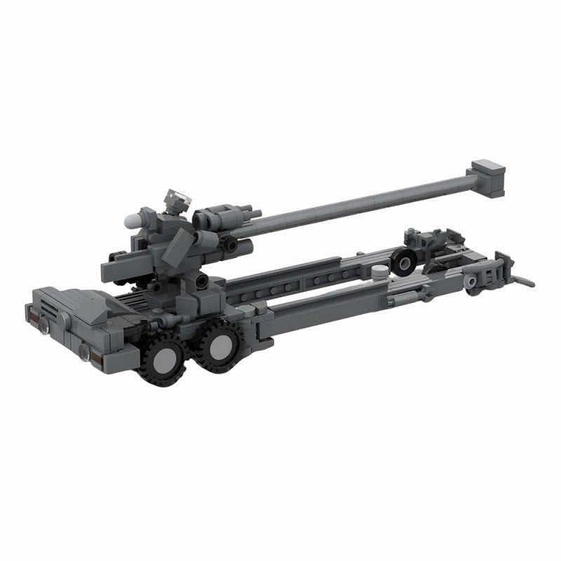 FH-2000 Howitzer Artillery Gun MOC Building Kit | 1:45 Scale Military Model - 2
